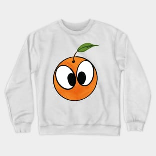 Orange Cartoon Crewneck Sweatshirt